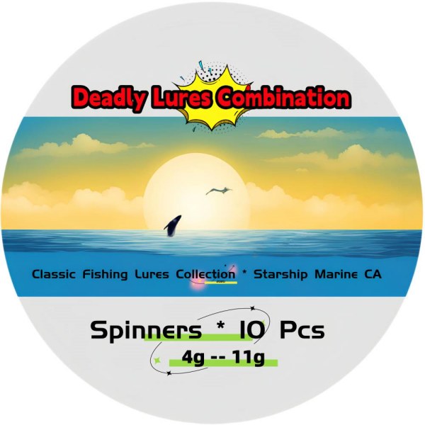 Elite fishing spinners set