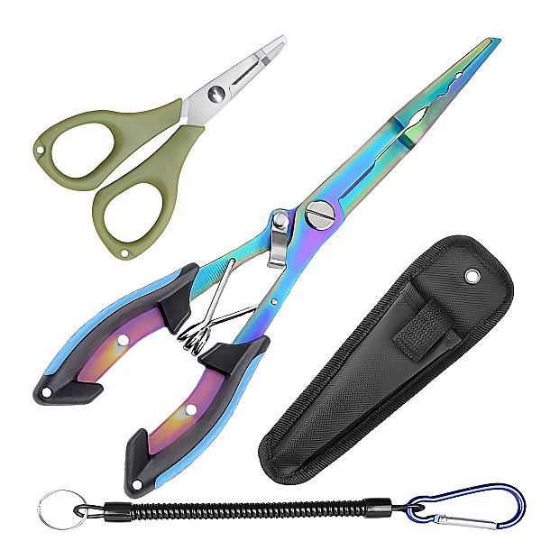 Fishing pliers and scissors kit set